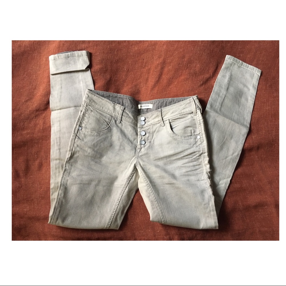 Skinny Summer Low Waist Grey Denim Jeans Jeggings